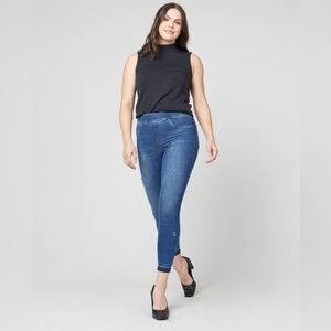 SPANX Distressed Ankle Skinny Jeans, Medium Wash pull on medium